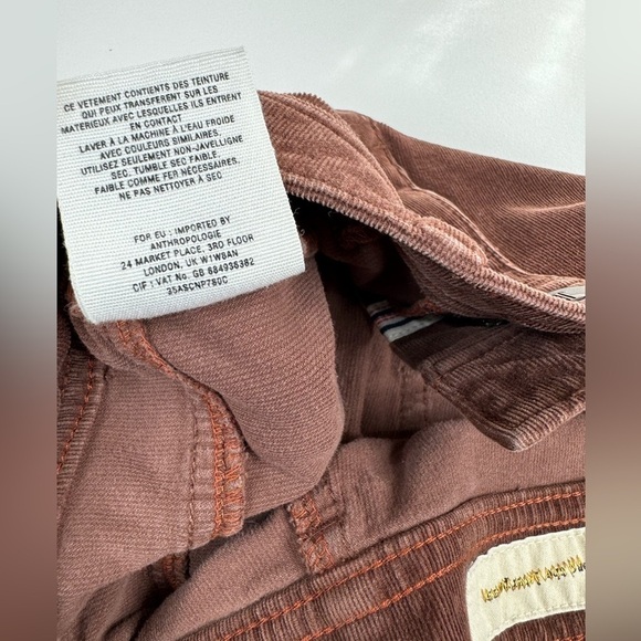 Pilcro Anthropologie Velvet Thin Stretch Skinny Cords Size 27/4 - Picture 11 of 13